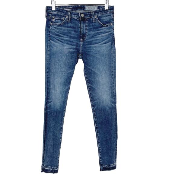 AG Womens 28 Legging Ankle Super Skinny Jeans Denim 10 Year Heirloom Distressed - Picture 1 of 11